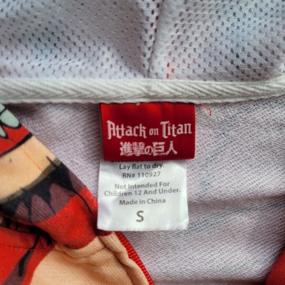 Attack on Titan Colossal Titan Full Zip Hoodie Adult S - Picture 5 of 12